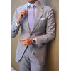 HISDERN Purple Ties for Men Striped Mens Ties Silk Necktie