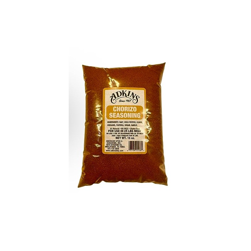 Adkins Chorizo Sausage Seasoning 16 OZ All Natural