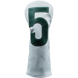 Gbourly - Funda de piel sintética para cabeza híbrida y madera de calle con etiqueta de número grande