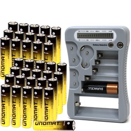 Battery Detective **BRAND NEW** 12-Type Battery Tester (Grey) with LCD Display + 36x AAA Batteries