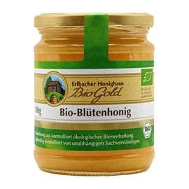Erlbacher Honighaus BioGold Organic Flower Honey 500 g Creamy Aromatic Full-Mouth and Fine Creamy Honey from Ecological Beekeeping (1 x 500 g)