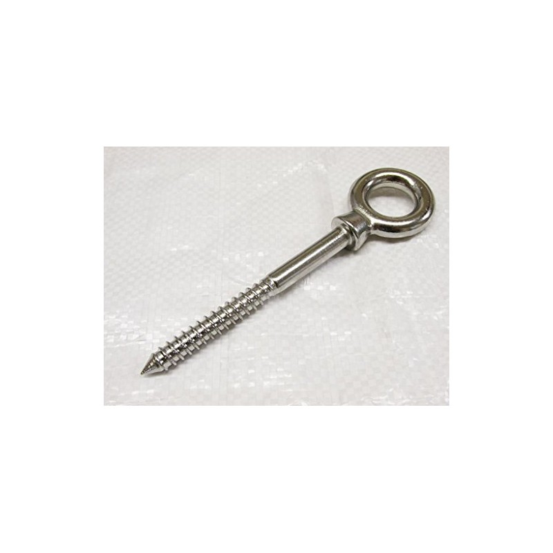 Wood Screw Eye Bolt Stainless Steel 6MM (60MM Shank Eyebolt