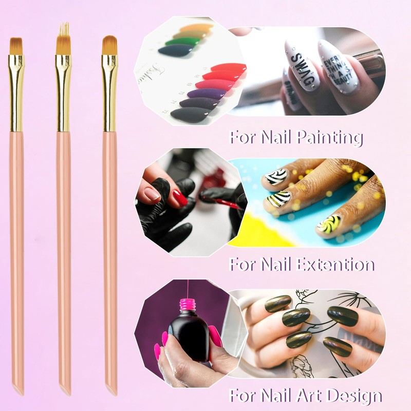 Lokaloka 7 Stück Nagel Pinsel Set für Gelnägel Nail Art