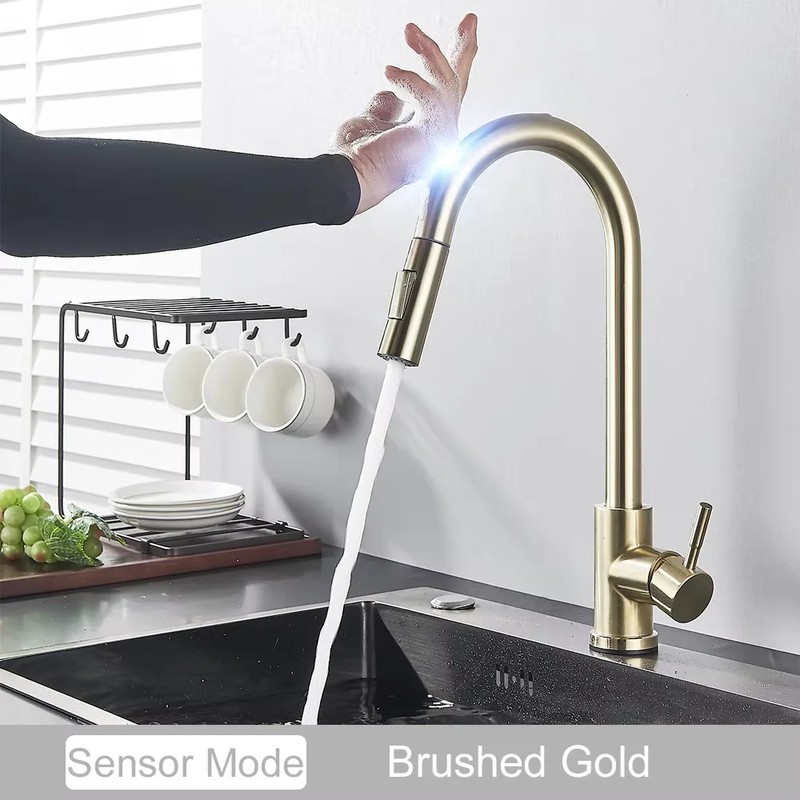 Touch Kitchen Faucet for Sink – Pull-Out Sprayer with 360°