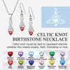 July Birthstone Necklace for Women, 925 Sterling Silver Celtic Jewelry