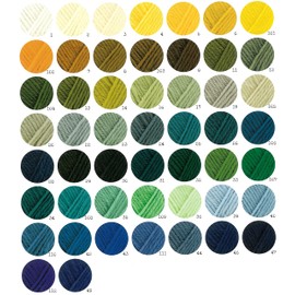 Hamanaka 017 Richmore Percentage Wool Yarn, Medium Thick, Col.1 White, 1.4 oz (40 g), Approx. 472.2 ft (120 m)