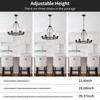 OTeedo 6-Light Farmhouse Wagon Wheel Chandeliers for Dining Room,24" Black