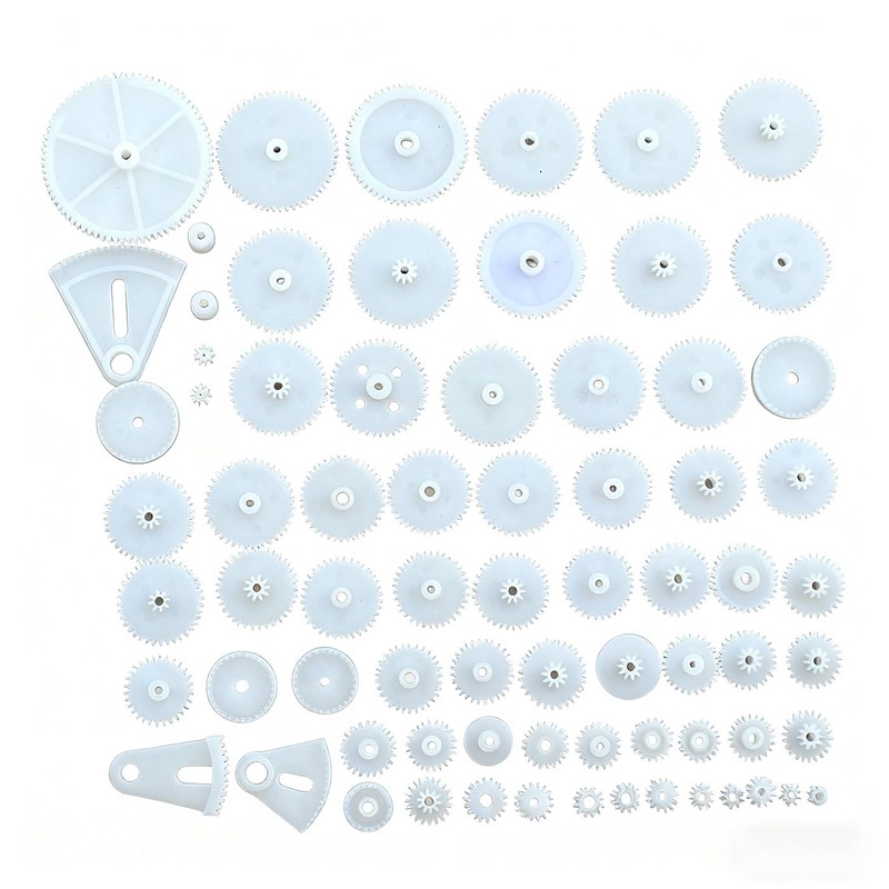BRIIKPP Gears Set of 72 Plastic Gears for DIY Car