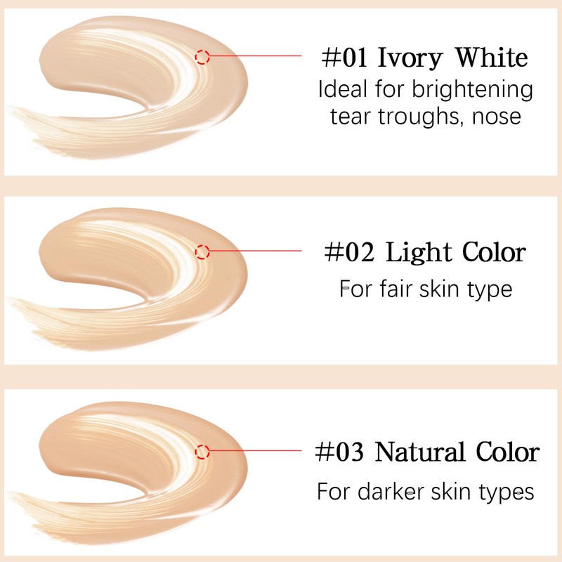 GEUUFEA Creamy Concealer & Foundation Stick, Full Coverage Makeup Stick