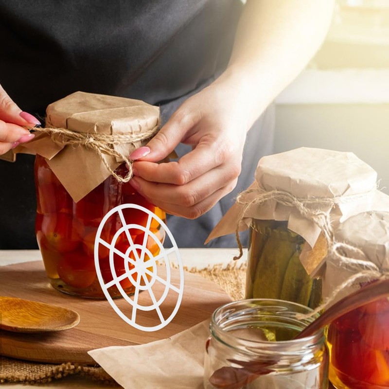 HOLIDYOYO 5pcs Mason Jar Press Tool with Mesh Helper Fermenting