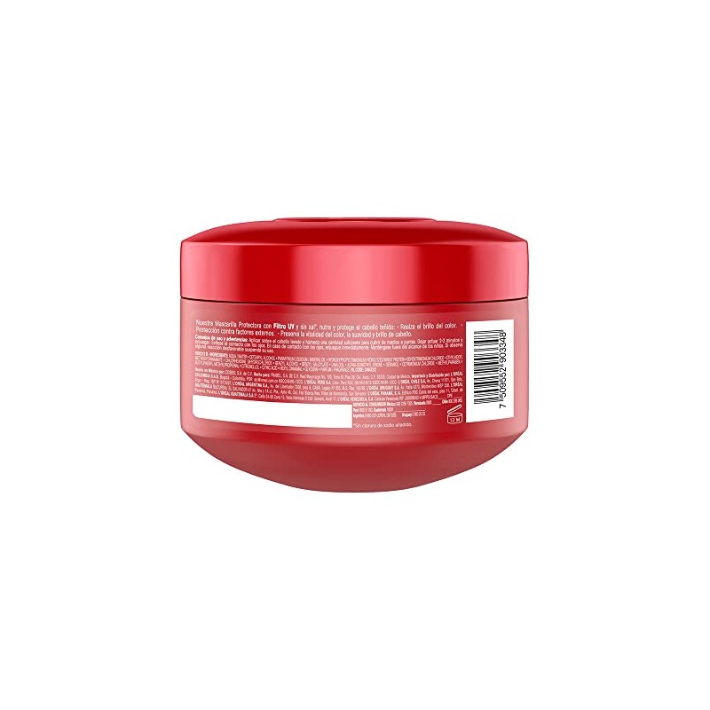 L'Oréal Paris Mascarilla para Cabello Teñido, Vive Elvive, 300 ml