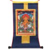 Tibetan Thangka Wealth God Yellow Jambhala Buddha Buddhist Decorative Scroll