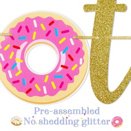 Banner de agradecimiento a Hole Bunch, pancarta de agradecimiento de donas preencordada, baby shower de donas, barra de donas, pancarta de fiesta de cumpleaños de donas, decoración de fiesta temática de donas