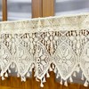 Rustic Crochet Curtains Valance for Kitchen Cotton Lace Curtains for