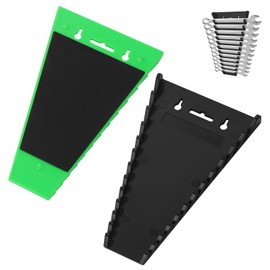 Mynoozi 2Pack Magnetic Wrench Organizer Tool Trays, Premium Quality Spanner Holder, Wrench Rack Tool Trays Holder Capacity 24 Spanners Fit for SAE (1/4" - 1/16") and Metric(6mm-24mm)