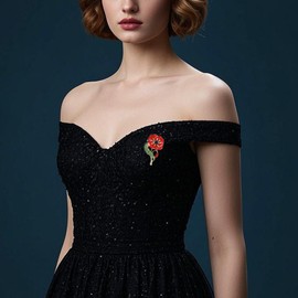 Teyolo Remembrance Poppy Brooch Pin for Women Enamel Red Flower Poppy Pin Veterans Memorial Day Poppy Jewelry Gifts