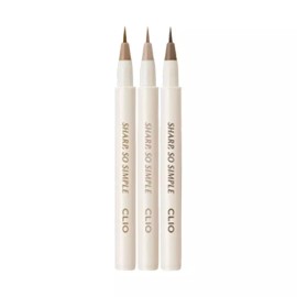 Clio 클리오 샤프 쏘 심플 음영 브러쉬 라이너 0.5g 1호 밀크브라운 2개 (유통기한26년12월) Clio Sharp So Simple Eyeshadow Brush Liner 0.5g #1 Milk Brown 2ea (Expires Dec 2026)