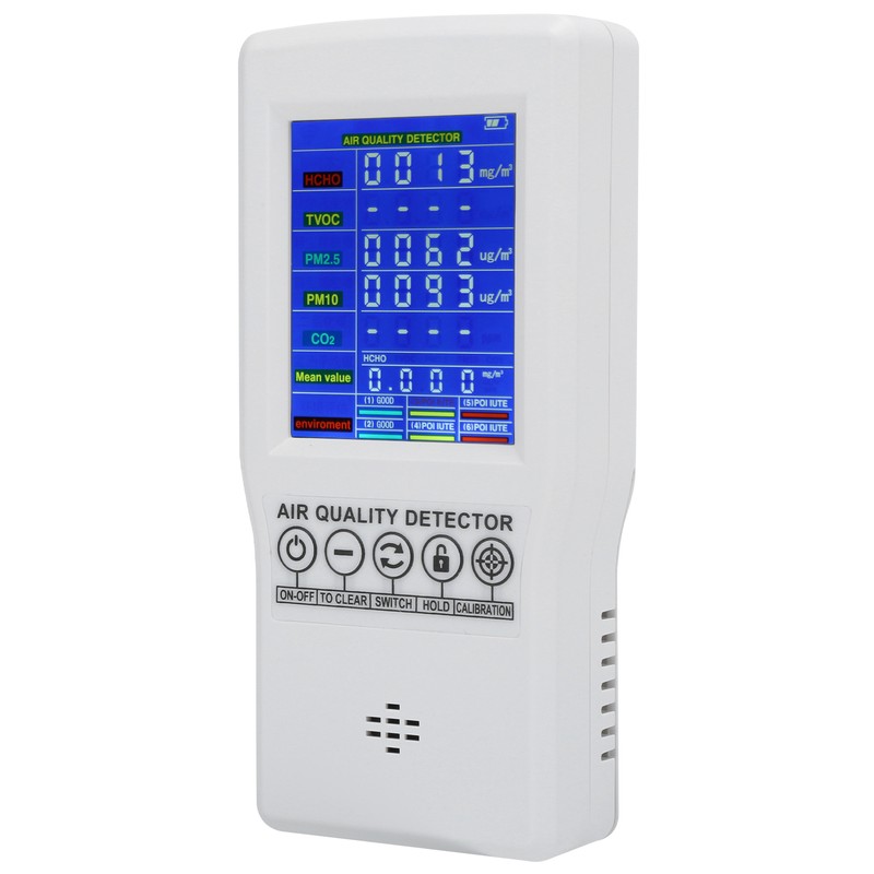 Precise Carbon Dioxide Detector PM2.5 PM10 CO2 Formaldehyde Digital Monitor