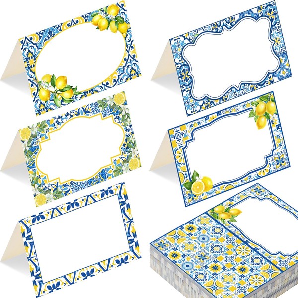 AmazingSpark AmazingSpark 100 Pcs Capri Lemon Place Cards for Table