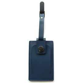 Vanguard, Travel Supplies, Name Tag, Suitcase Tag, Stylish, Leather, Embossed Faux Leather, Navy