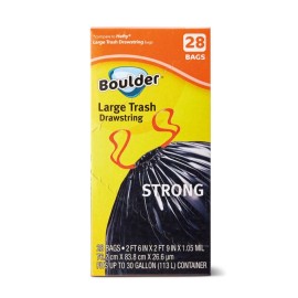 Boulder Large Drawstring Trash Bags  28 Count