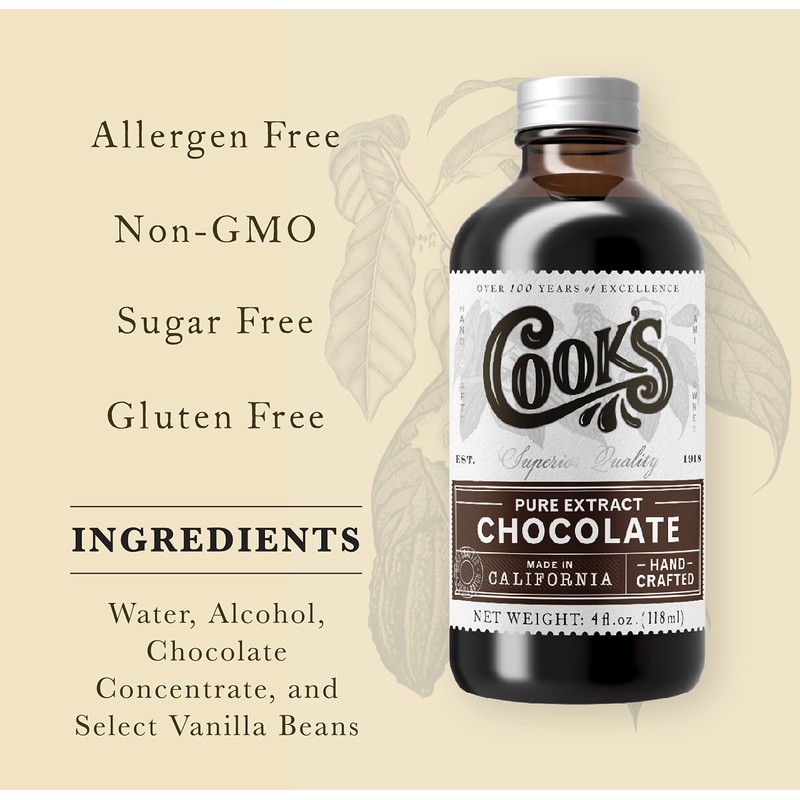 Cook's Pure Chocolate Extract 8 oz