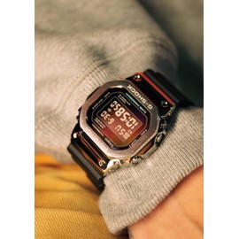 G-Shock GM-5600RW-1JF Men's Wristwatch, Metal Cover, Biomass Plastic, Black, multicolor, sports
