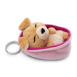 NICI Keyring Sleeping Pets Dog Light Brown 8 cm