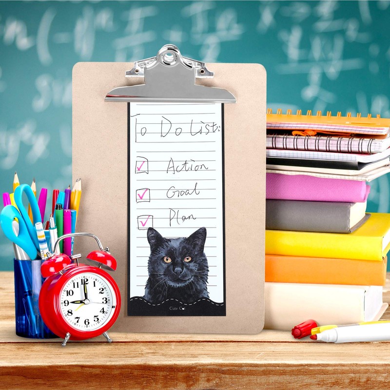 Zonon 6 Pack Cats Magnetic Notepads for Fridge To Do