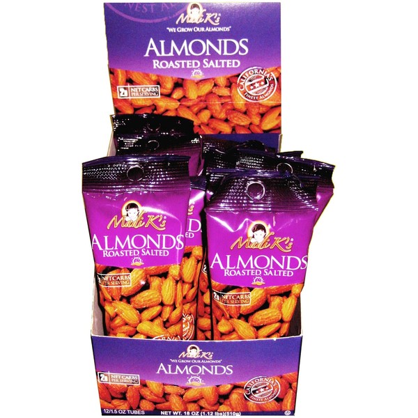 Madi K's Roasted Salted Almonds, 1.5 Oz, 72 count (Pack Of 6)