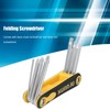 Folding Screwdriver, Universal Pocket Folding Screwdriver Tool Kit 8 in