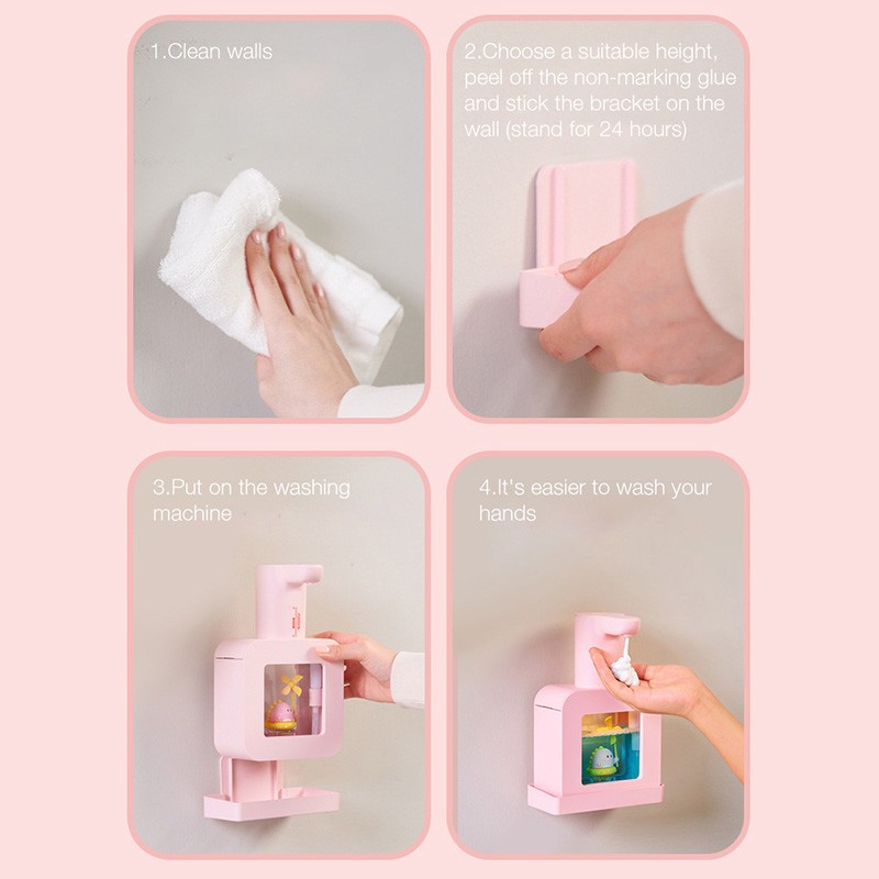 Touchless Automatic Sensor Soap Dispenser Cartoon Pet Waterproof Smart Foam