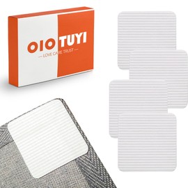 OioTuyi Pack of 4 Carpet Non-Slip Underlay - Washable, Non-Slip Non-Slip Pads 10 x 10 cm, Carpet Stopper for Carpets, Hardwood Floors & Parquet, Non-Slip Carpet Underlay