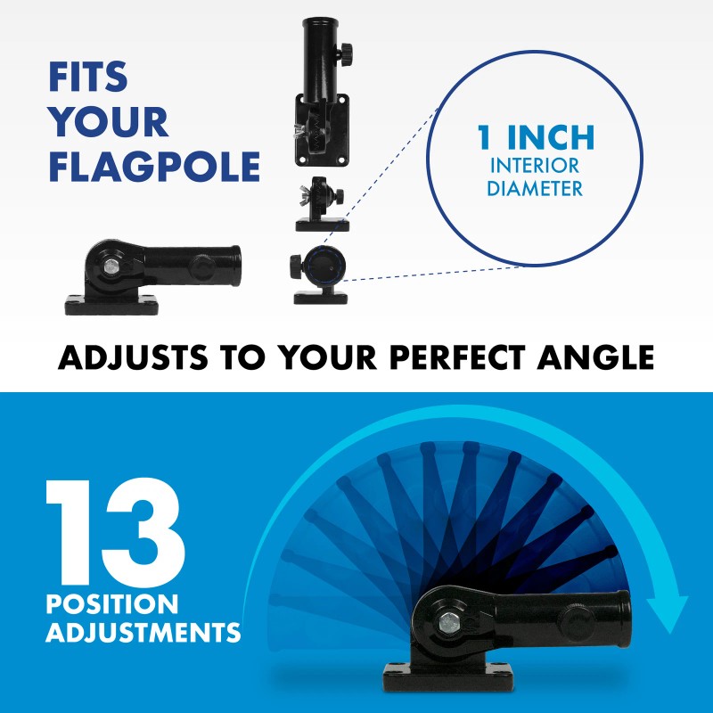 G128 Flag Pole 6FT Black & Albania Flag 3x5FT Combo