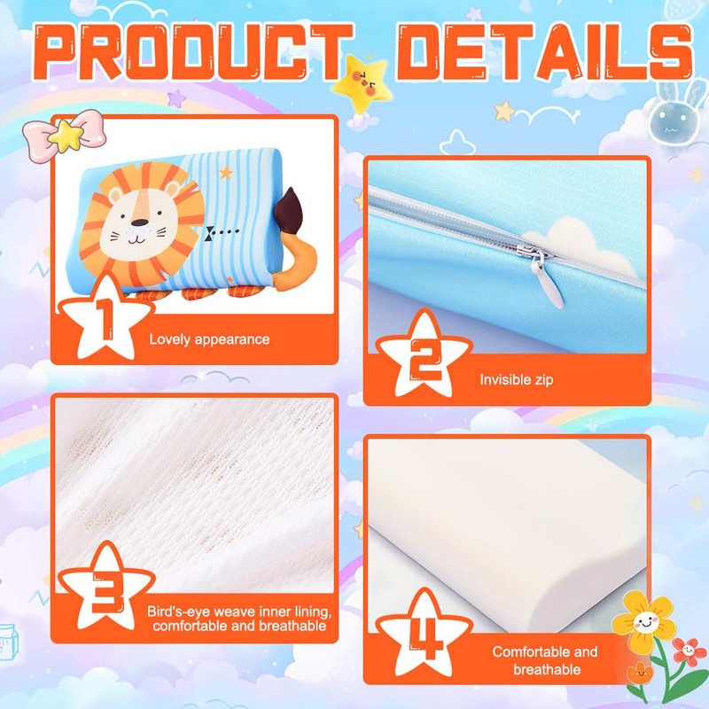 Gobesty Cuscino per bambini, Calmly, cuscino per bambini, 45 x