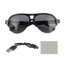 Goshyda Bluetooth Sunglasses, Smart Glasses Open Ear Style with Translation in 137 Languages, Touch Control, Music, Call, for Android, iOS, Built-in Microphone