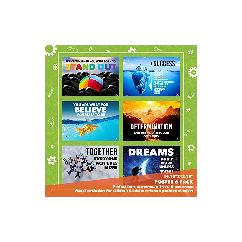 Sproutbrite Classroom Decorations - High School Motivational Posters - Educational