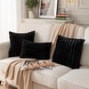 DEELAND Pack of 2,Double-Sided Faux Fur Plush Decorative Throw Pillow