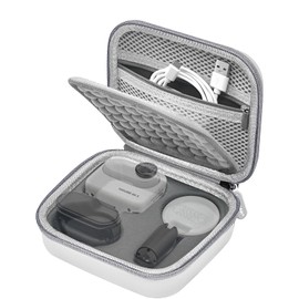 Leayjeen Instax 360 GO 3S / GO 3 Accessories Carrying Case Storage Bag Protective Case Hard Shell Cover for Insta360 GO 3S / GO3 Vlog Action Camera Accessories Durable Drop Resistant Shockproof Travel Protection - White (Camera Bag Only)
