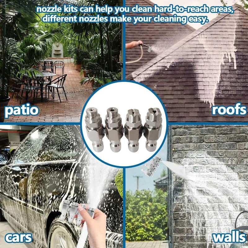 Pressure Washer Nozzle,Jrod 4 Way Washing Tip Holder for 4