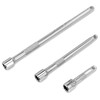 QWORK® 3 Piece 1/4 Inch Drive Extension Bar Set,CR-V Steel，Extensions