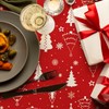 AIBIIN Red Tablecloth for Christmas Party Christmas Tree Pattern Rectangular