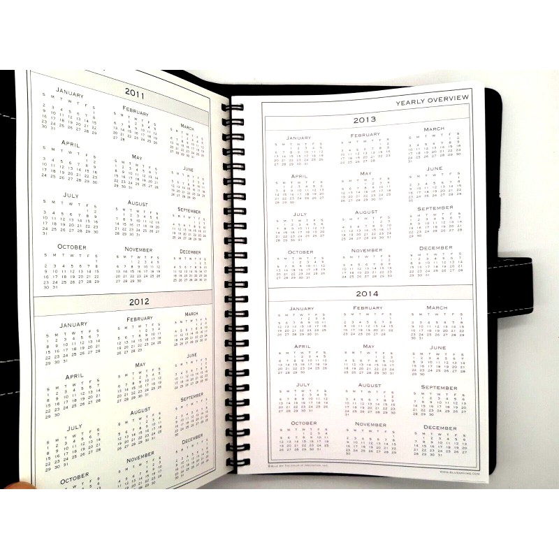 Blue Sky Pro Notes Black Notebook / Planner Faux Leather