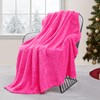 Exclusivo Mezcla Hot Pink Fleece Throw Blanket for Couch and