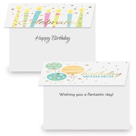 Current Deluxe Foil Celebrations Birthday Greeting Cards Value Pack - Set of 16 (2 each of 8 Designs), 5 x 7 Inches, Sentiments Inside, Envelopes Included, Birthday