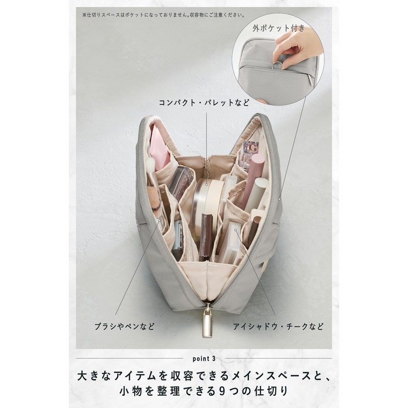 Kokuyo BIZRACK Travel Pouch Size M Gray AMBG-BR210M