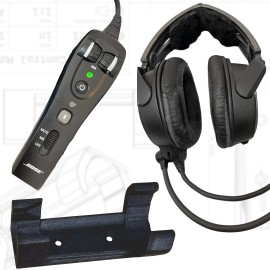 3DEXCEL Bose A20 Aviation Headset Controller Mount Holder  – Carbon Fiber Polycarbonate