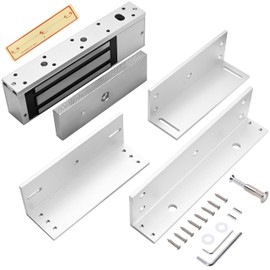 Mag Lock 500KG/1200LBS of Magnetic Holdings Force Electromagnetic Commercial Lock 12V, LED Indicator When Closed NO/NC Options,Access Control System with L&Z Brackets