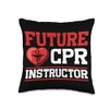 EMT Training CPR First Aid Trainer CPR Instructor Throw Pillow