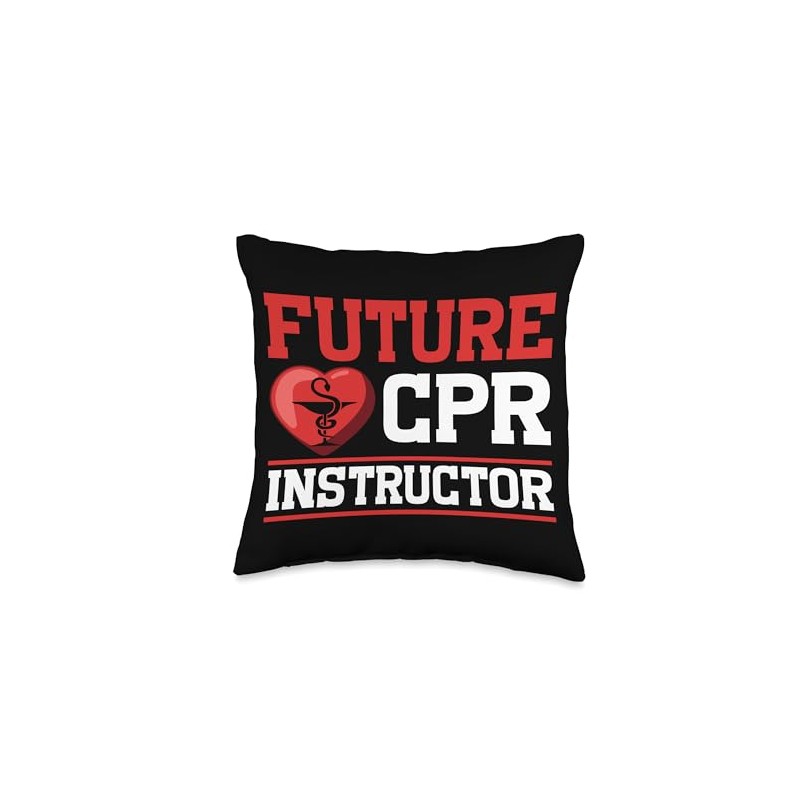 EMT Training CPR First Aid Trainer CPR Instructor Throw Pillow